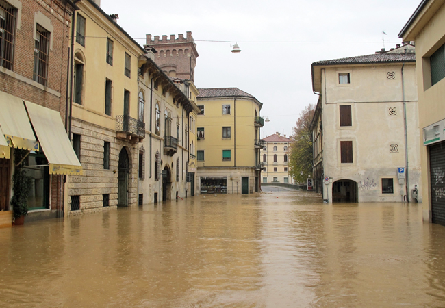 Flood waters in Italy