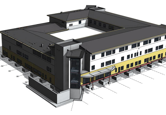 BIM model Wharfedale Hospital