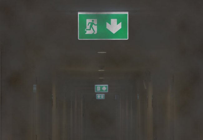 Smoke in corridor