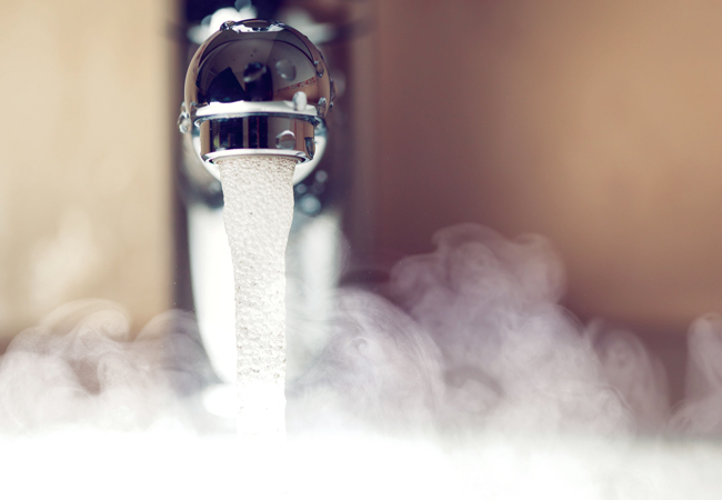 Hot water tap