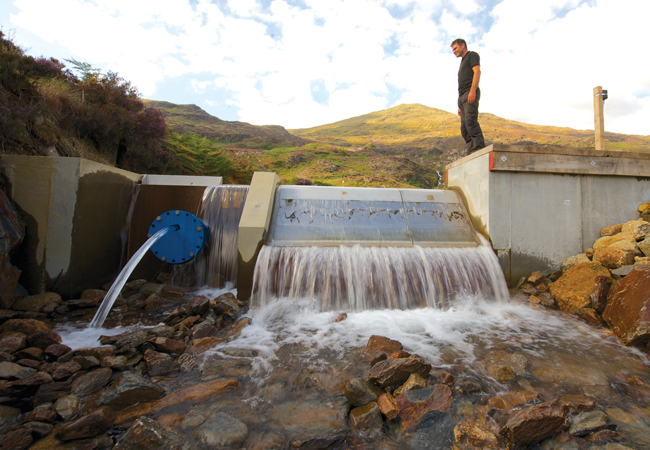 Small hydro power on National Trust property in Snowdonia