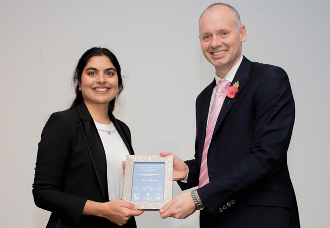 Yasmin Chamadia with Edward Clarke, of SoPHE Education Group