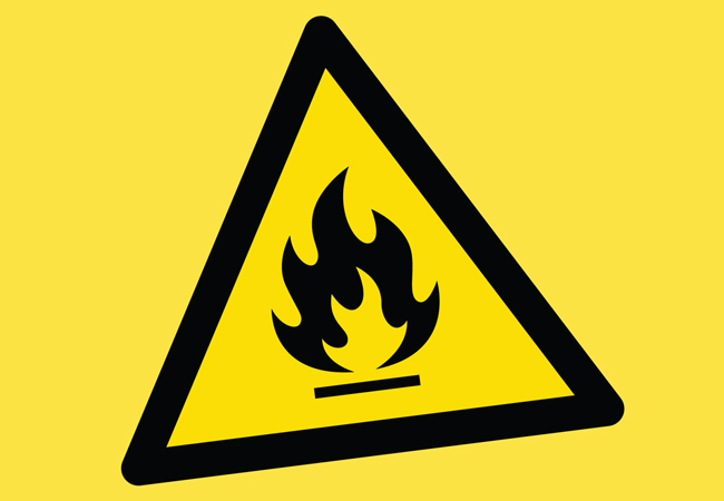 F-gas flammable sign