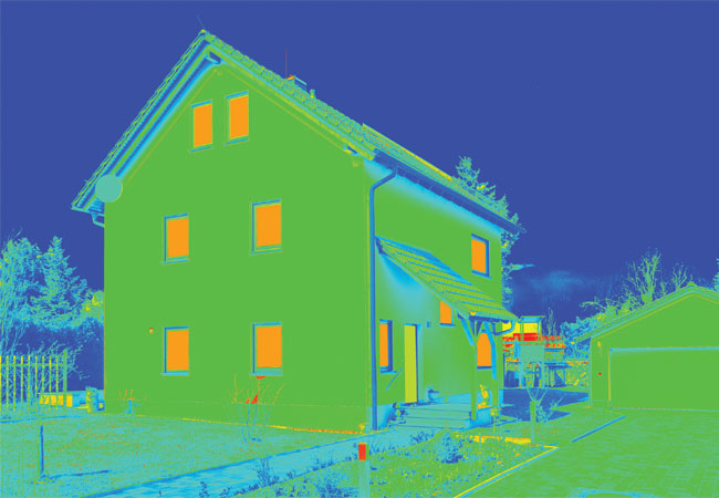 Thermal image of house