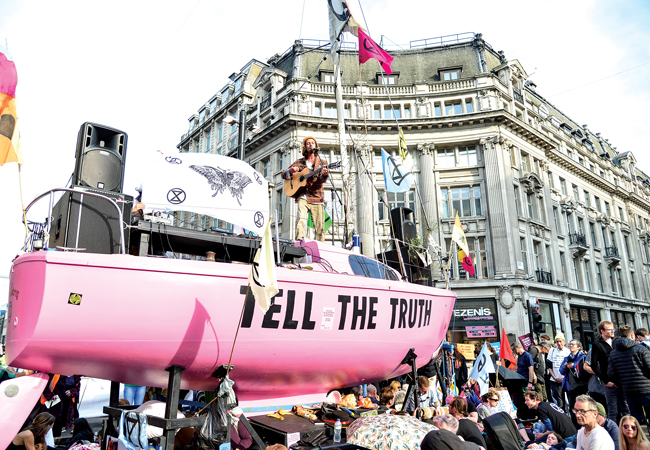 Extinction Rebellion boat