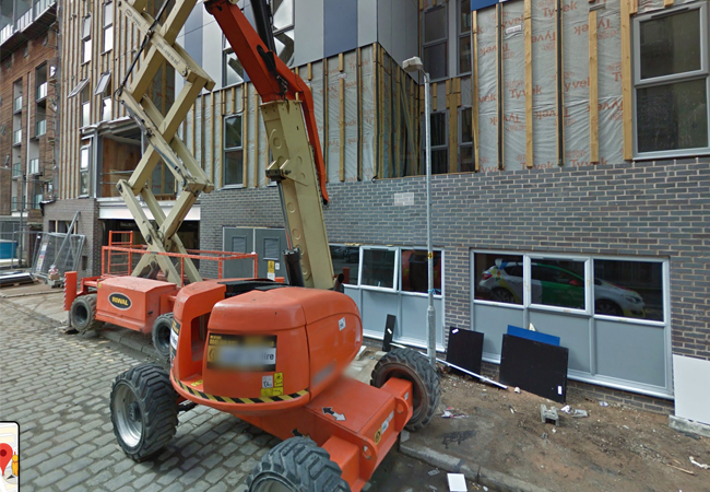 Cube under construction in Bolton