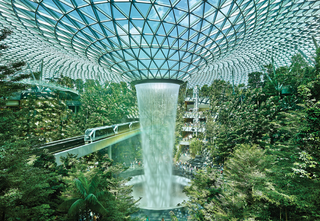 Modelling the world's tallest indoor waterfall at Jewel Changi